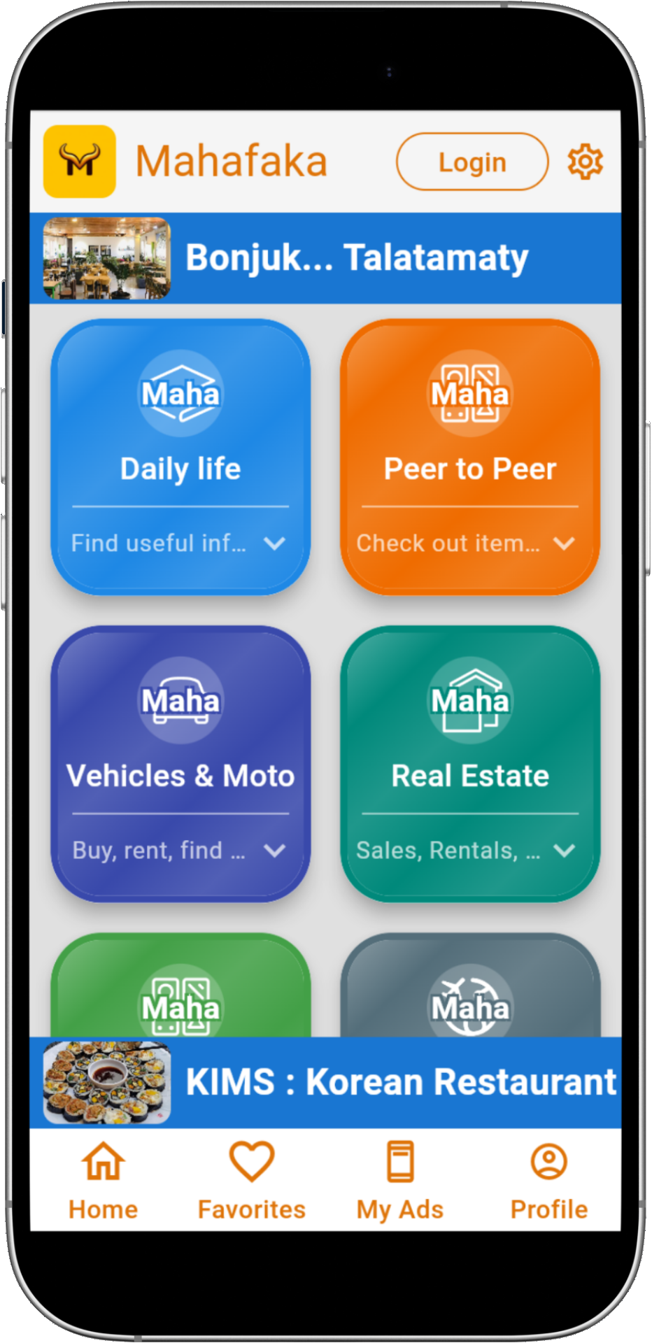 Mahafaka App Mockup